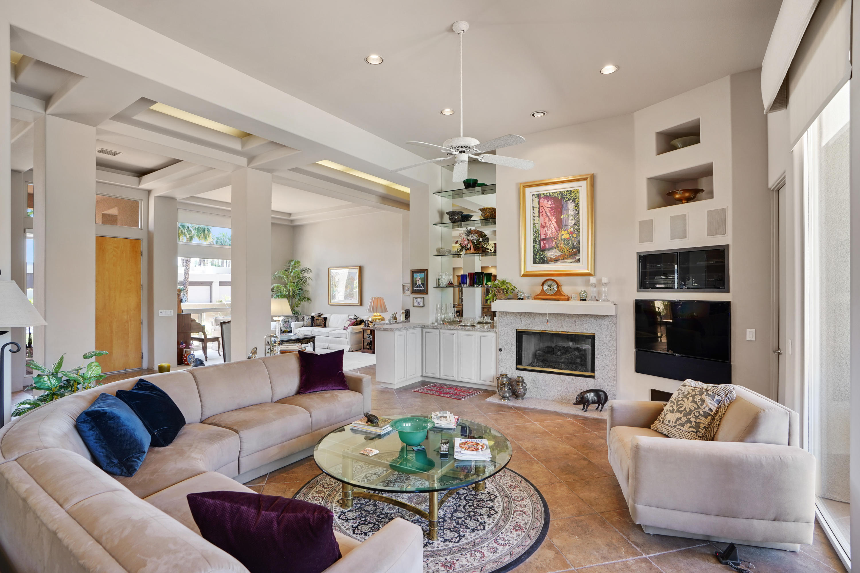 3 Silver Circle Rancho Mirage, CA 92270 - Photo 10 of 34 a living room with fireplace furniture and a fireplace