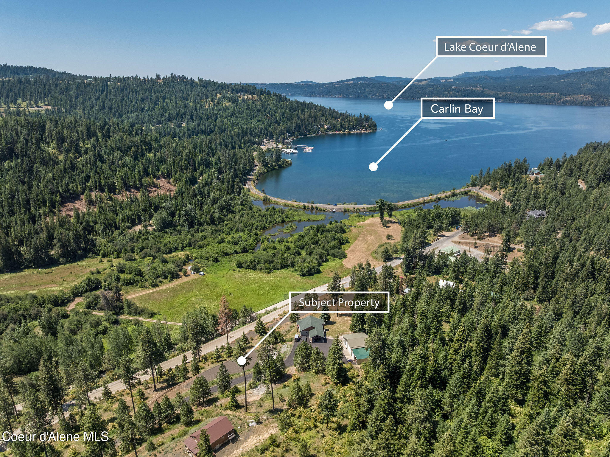 Property views to Carlin Bay