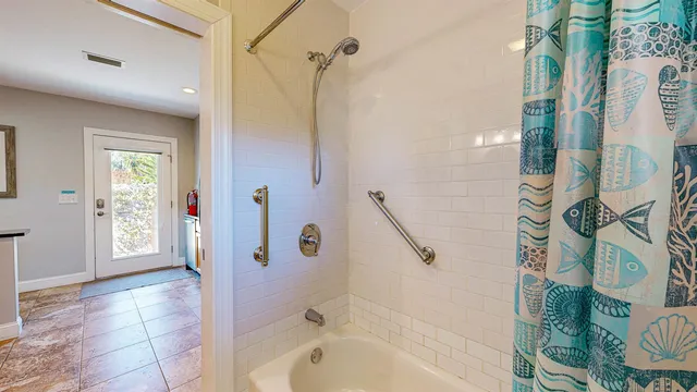 a view of an outdoor sitting space