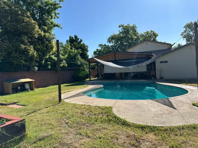 a room with a table and a chair