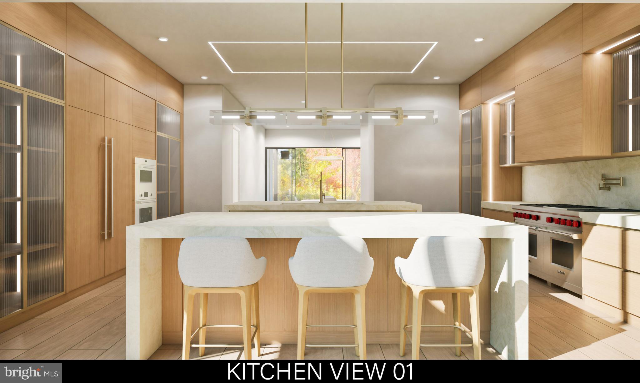 1112 Balls Hill Road McLean, VA 22101 - Photo 19 of 60 a kitchen with stainless steel appliances a dining table chairs and granite counter tops