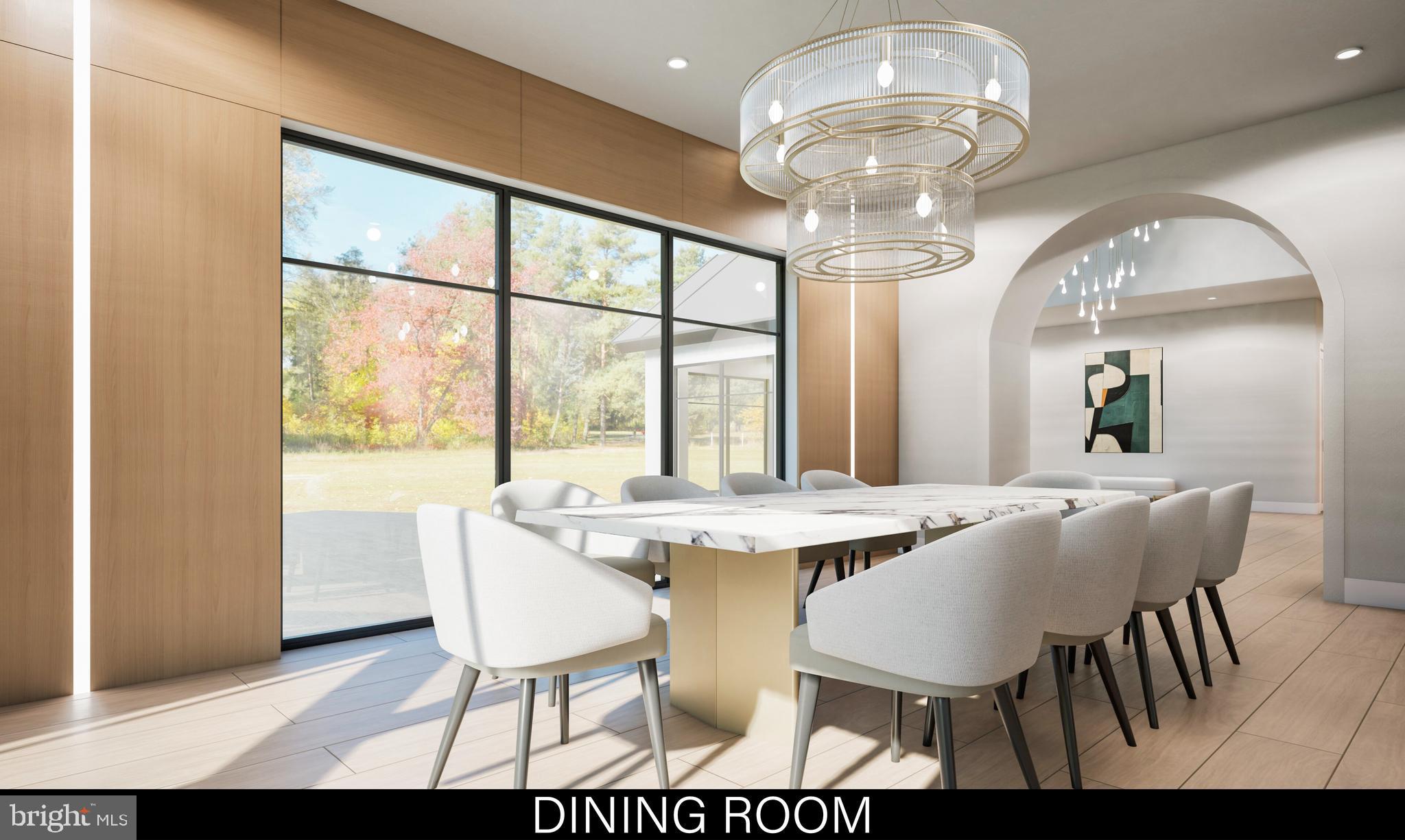 1112 Balls Hill Road McLean, VA 22101 - Photo 22 of 60 a dining room with furniture a chandelier and window