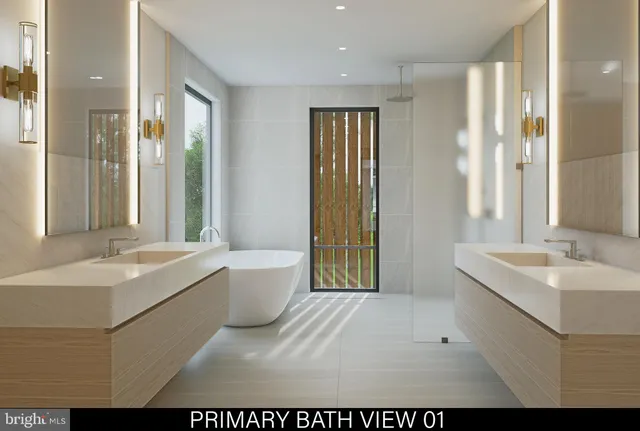 an aerial view of a house with outdoor space