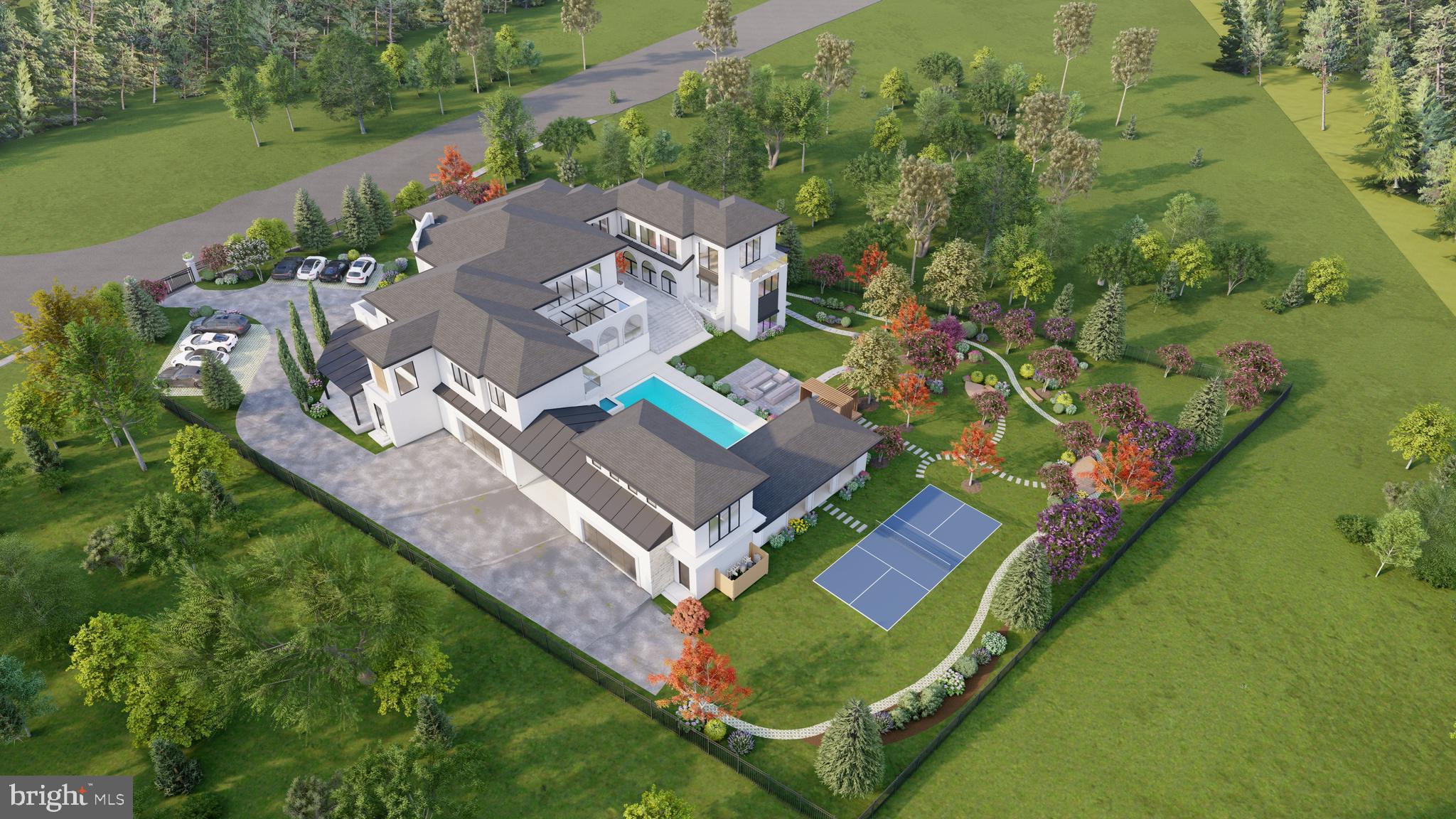 1112 Balls Hill Road McLean, VA 22101 - Photo 39 of 60 an aerial view of a house with a garden