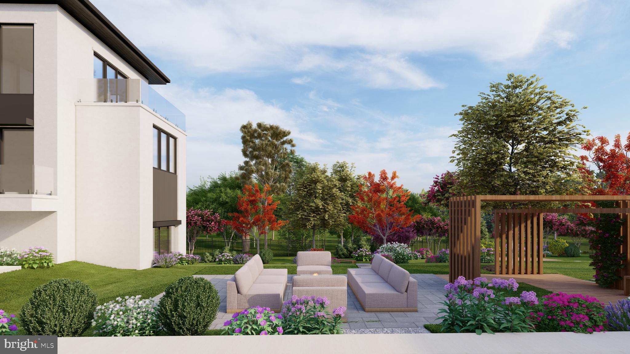 1112 Balls Hill Road McLean, VA 22101 - Photo 48 of 60 a view of a chair and tables in the backyard of a house