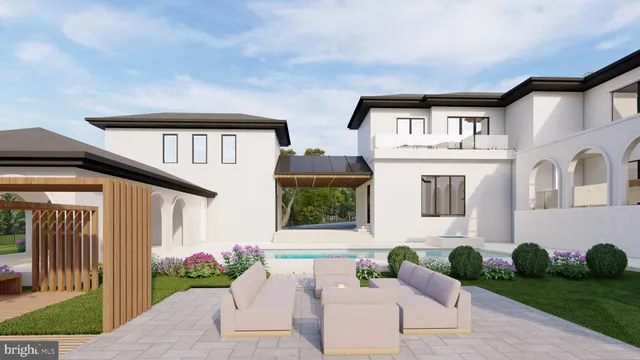 a front view of a house with a garden and plants