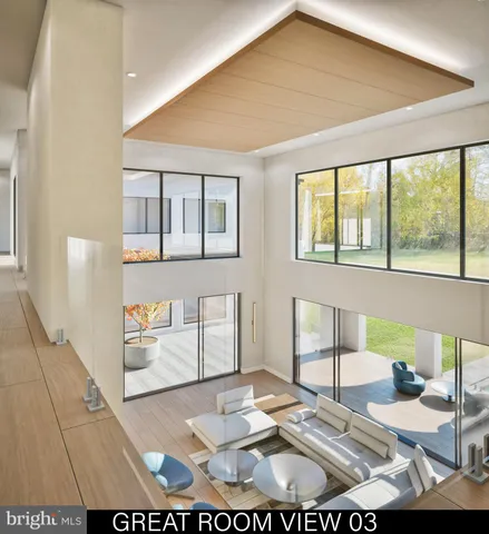 a living room with furniture a wooden floor and a large window