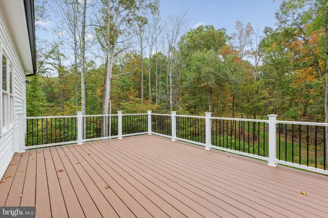 a view of a wooden deck