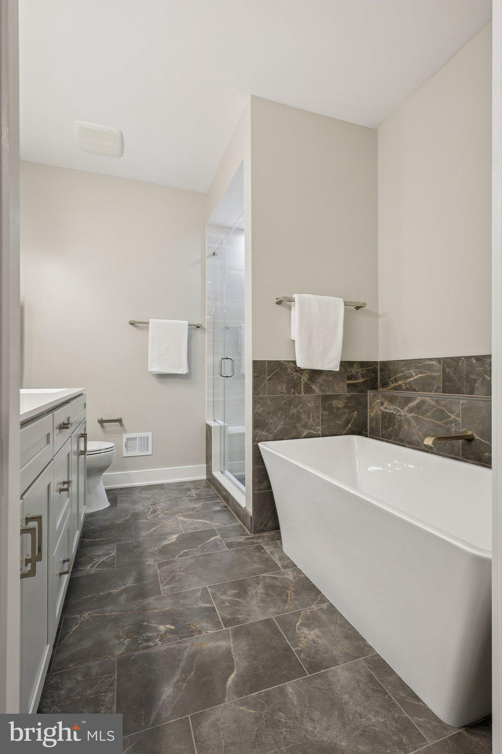 10643 Settle School Road Rixeyville, VA 22737 - Photo 19 of 40 a spacious bathroom with a tub sink and mirror