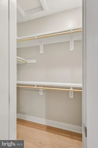 a close view of closet