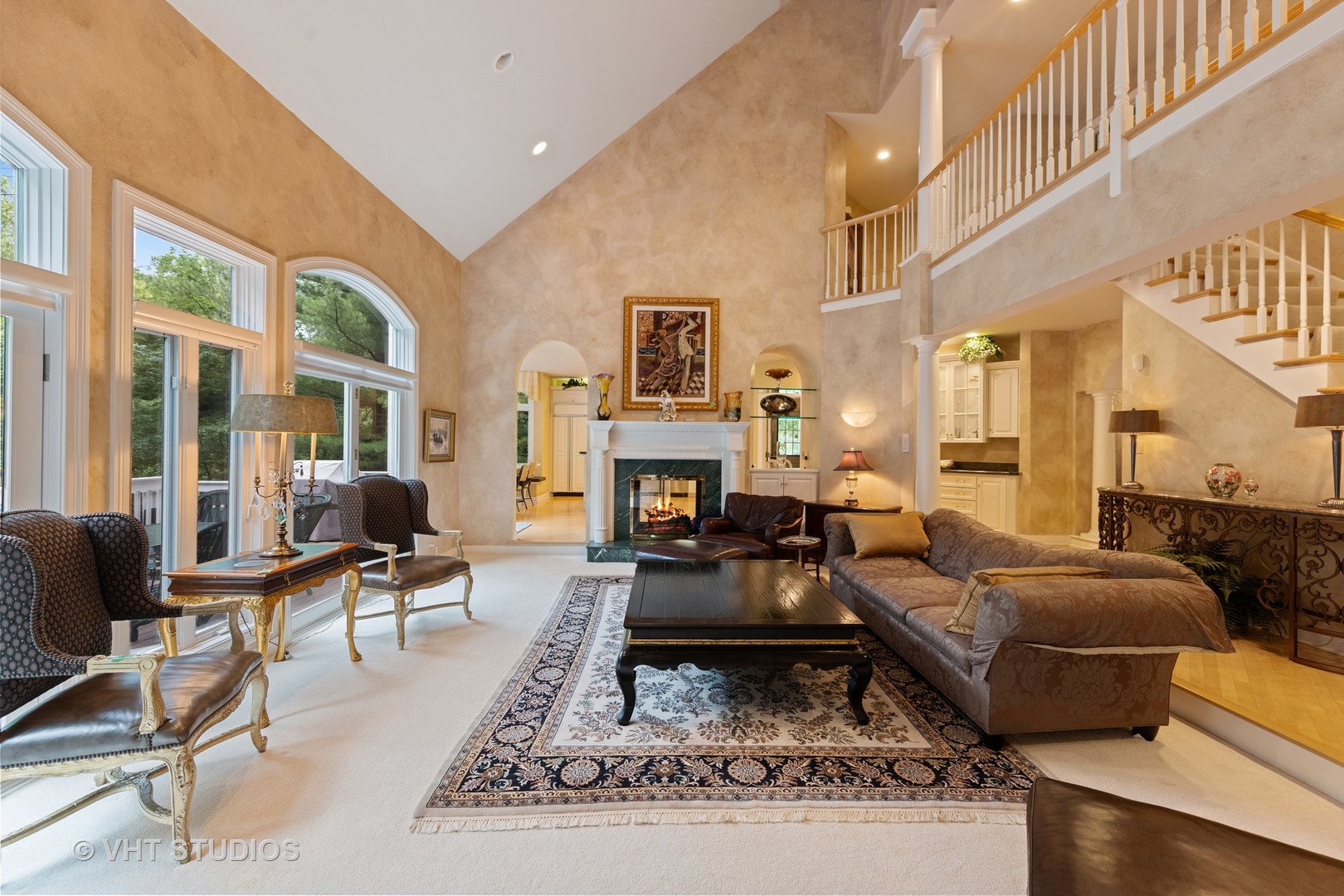 9301 Falling Waters Drive East Burr Ridge, IL 60527 - Photo 13 of 44 a living room with furniture windows and a fireplace