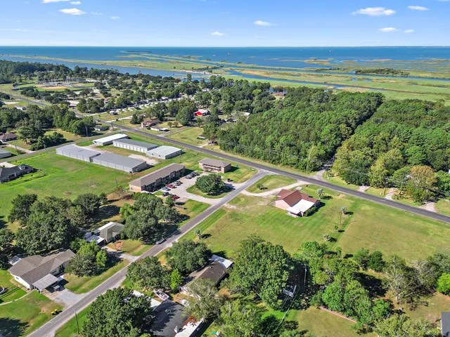 a view of a city with an ocean