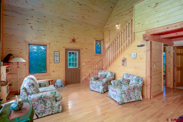 a view of a backyard of a house