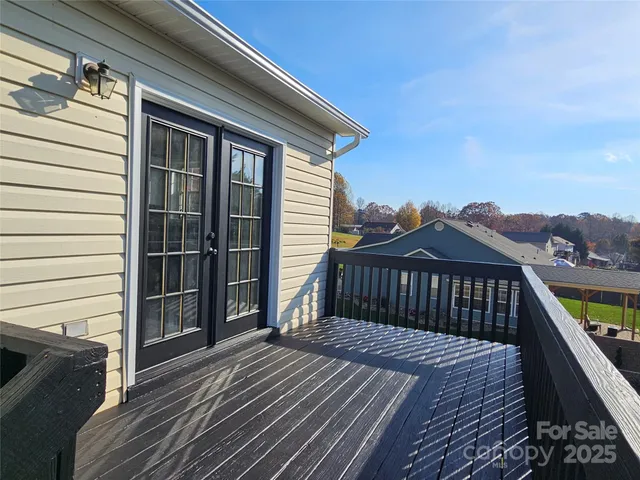 a view of a house with a balcony