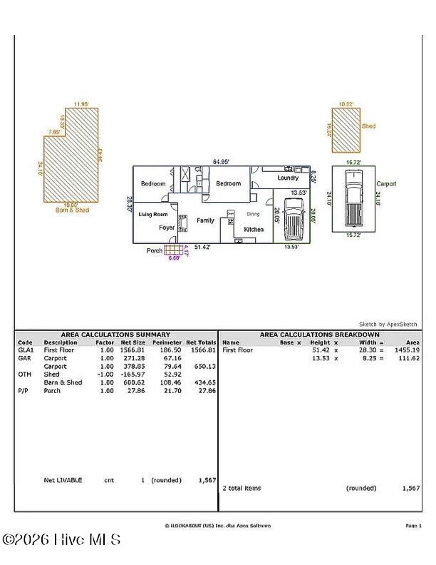 3229 Bennett Siler City Road Bennett, NC 27208 - Photo 15 of 15 Floor plan