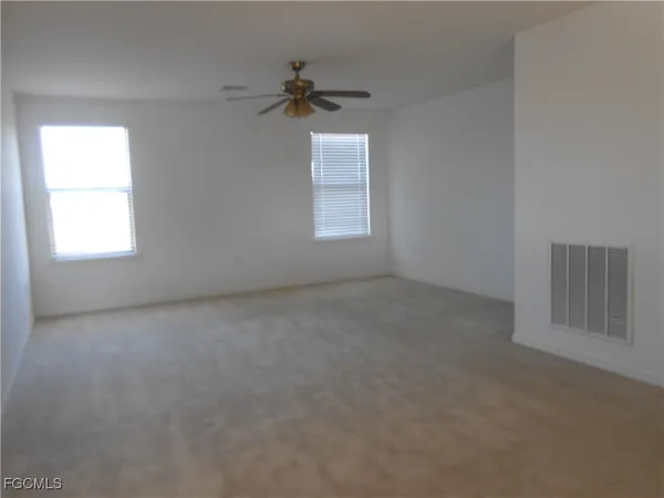 an empty room with a window