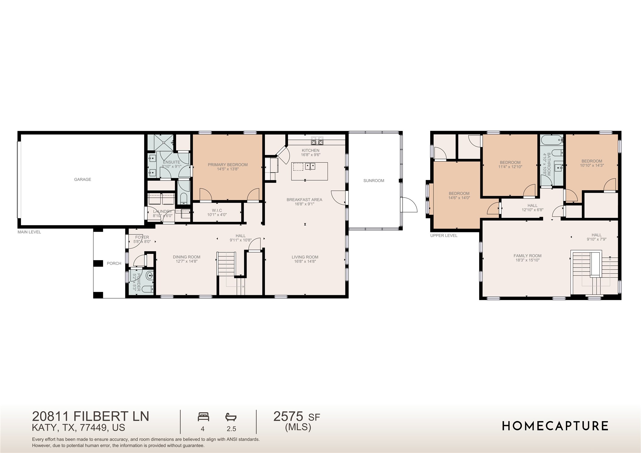 20811 Filbert Lane Katy, TX 77449 - Photo 31 of 43 a picture of a floor plan