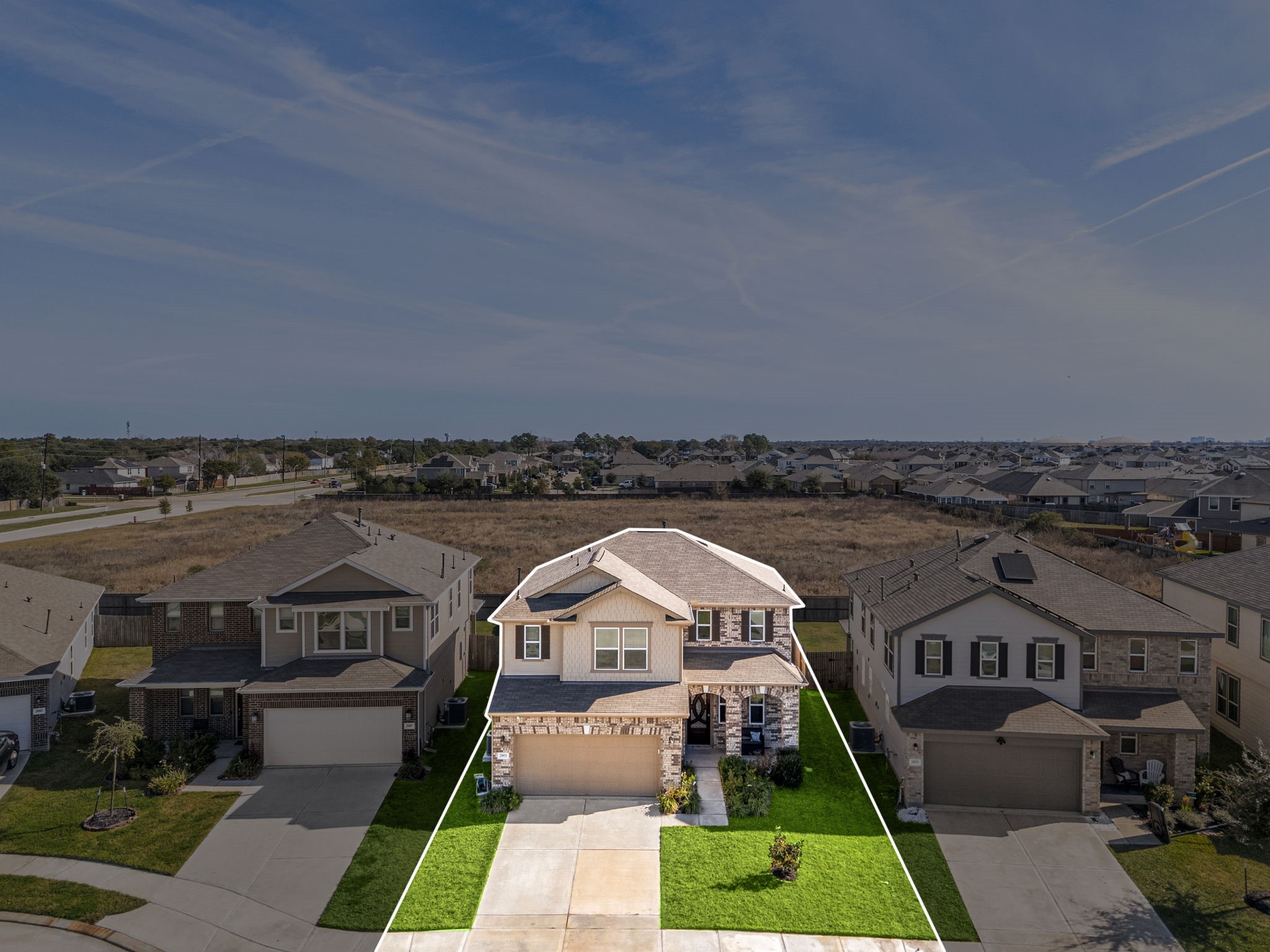 20811 Filbert Lane Katy, TX 77449 - Photo 32 of 43 an aerial view of a house with a garden