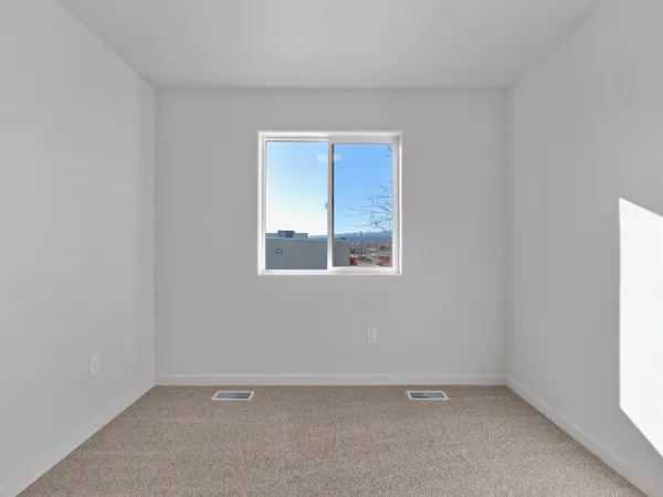an empty room with a window
