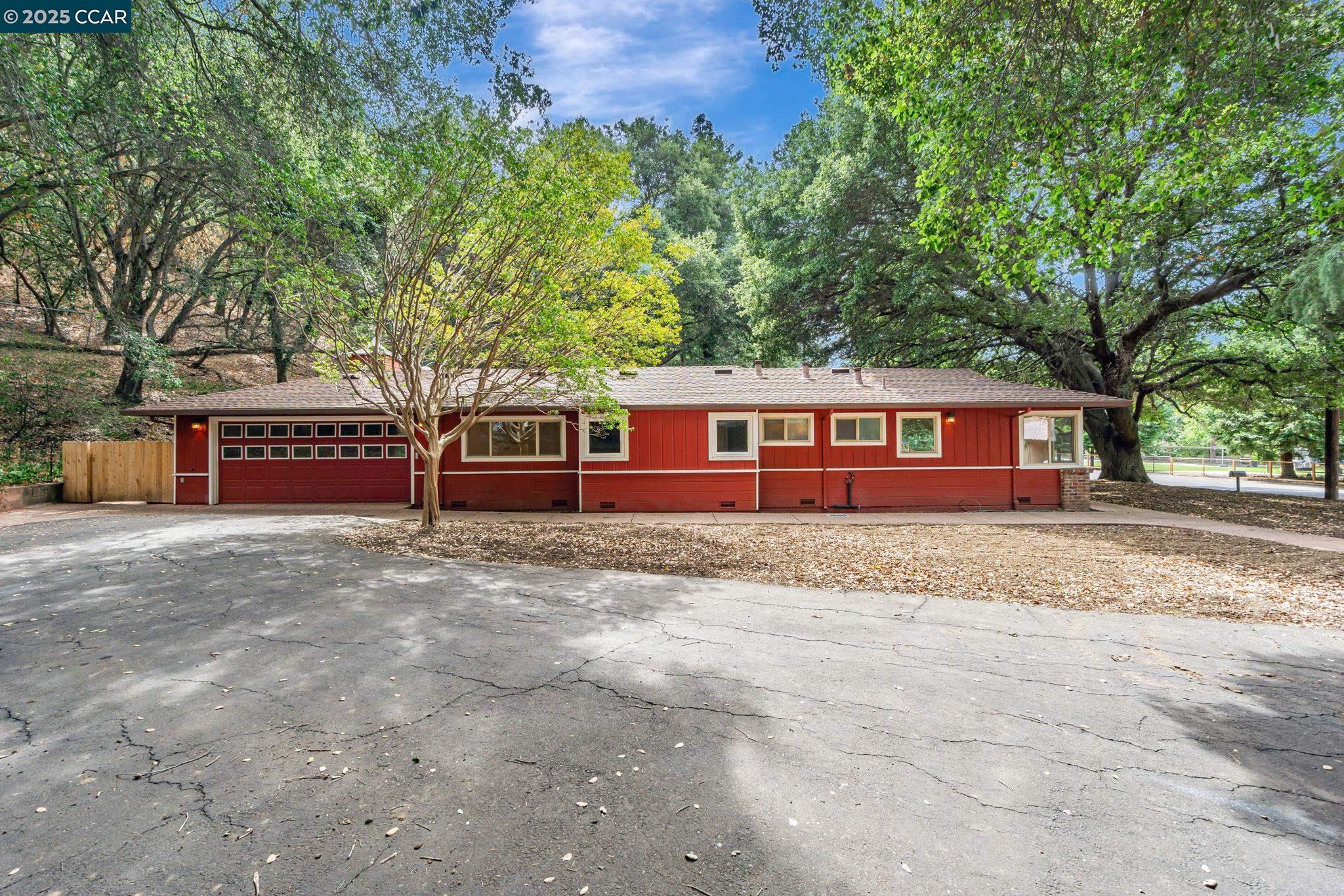 front view of a house with a pathway