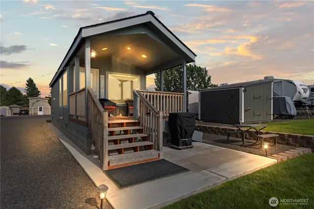 a view of outdoor space and deck