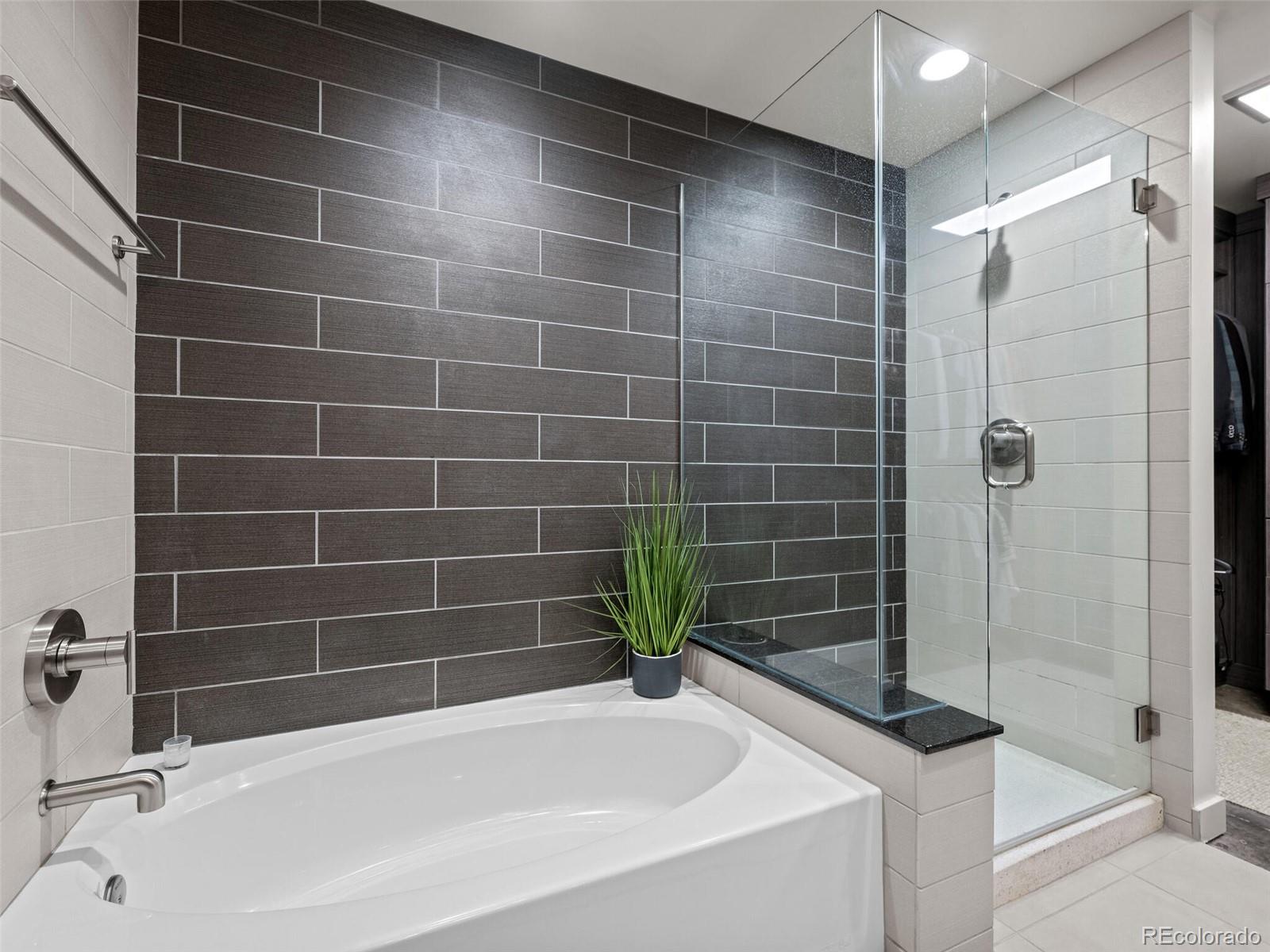 891 14th Street, Unit 4109 Denver, CO 80202 - Photo 20 of 50 a bathroom with a bathtub and a shower