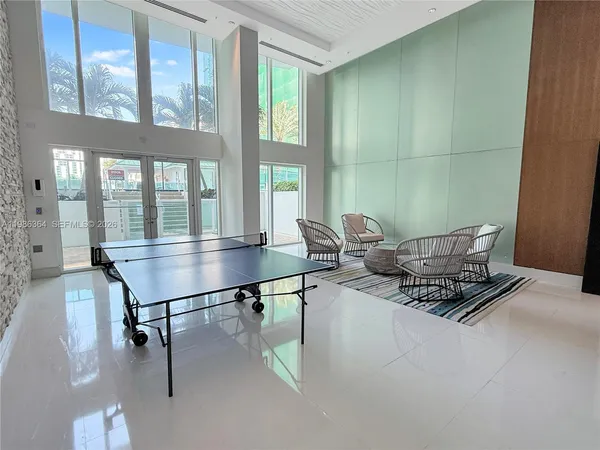 a room with furniture and windows