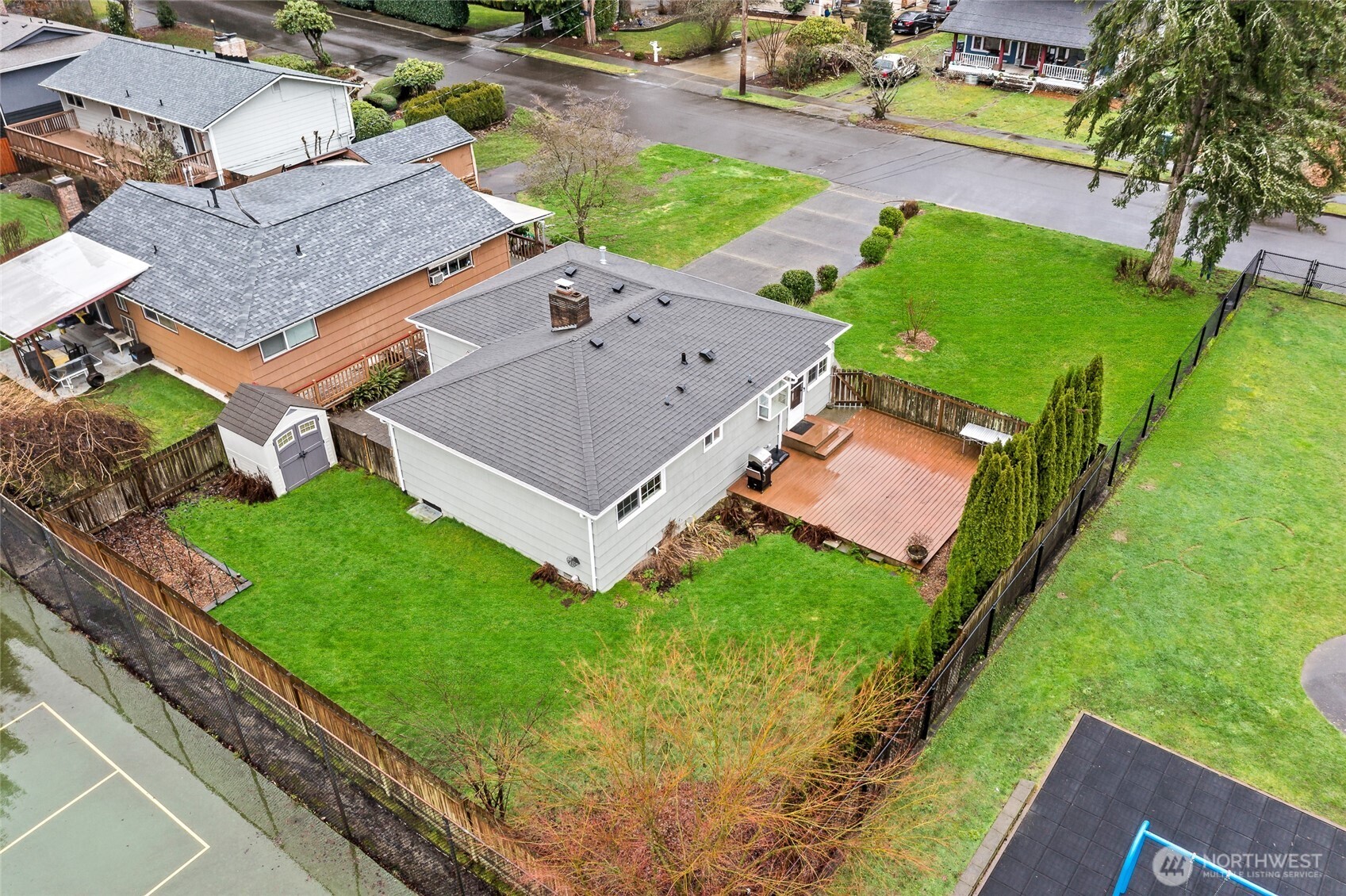 527 Ramsdell Street Fircrest, WA 98466 - Photo 23 of 40 an aerial view of a house with a garden