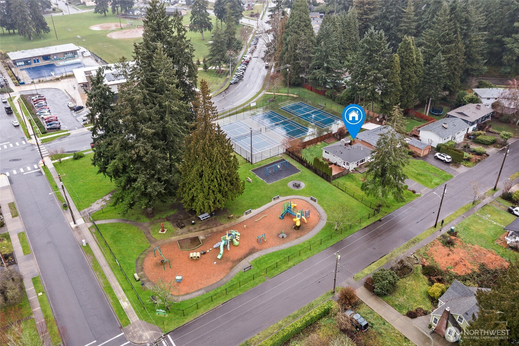 527 Ramsdell Street Fircrest, WA 98466 - Photo 37 of 40 an aerial view of a house
