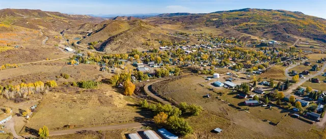 a view of city and mountain