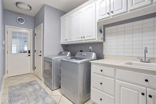 a room with dryer and washer