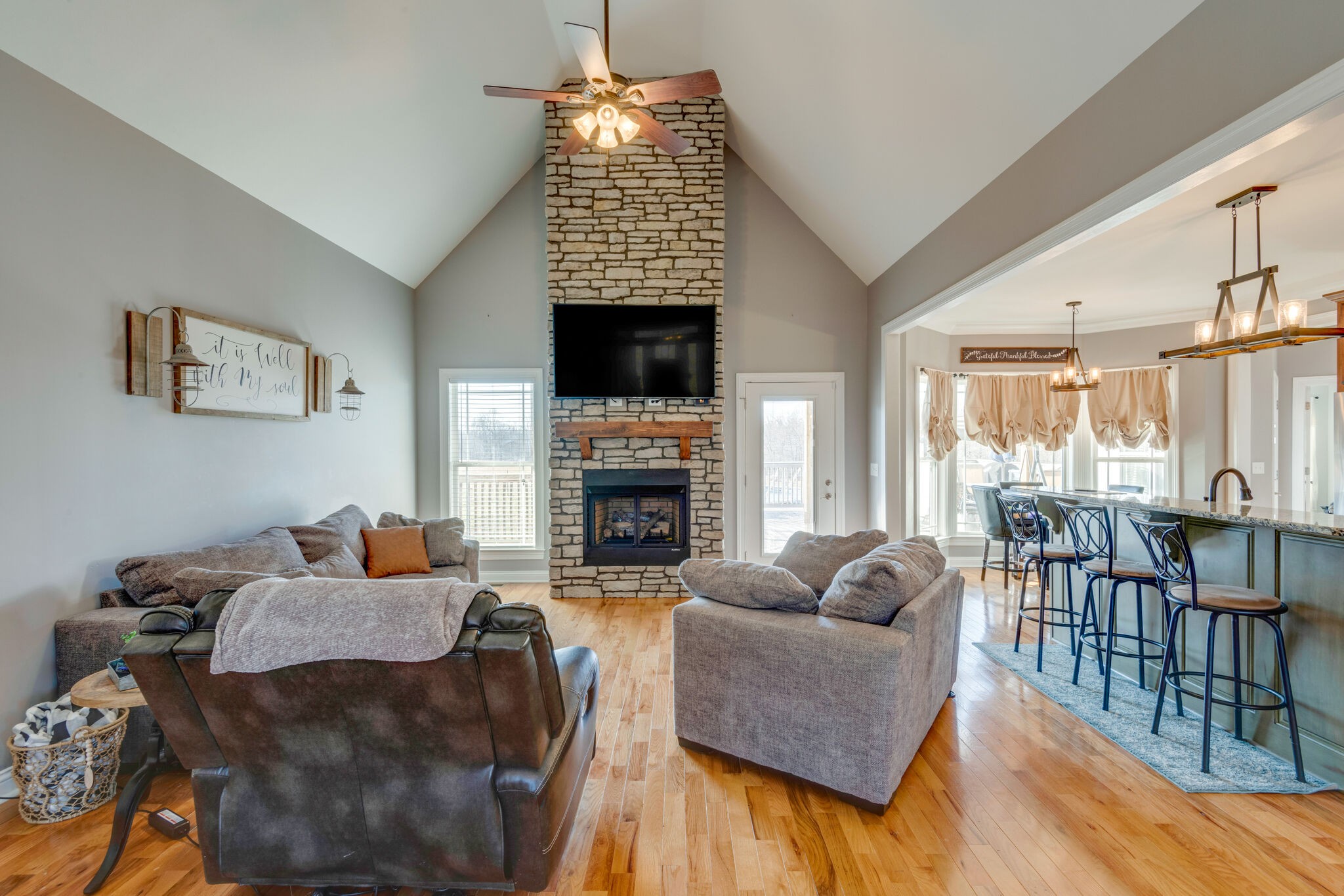 2822 Lock Hollow Road Dickson, TN 37055 - Photo 11 of 45 a living room with furniture and a fireplace