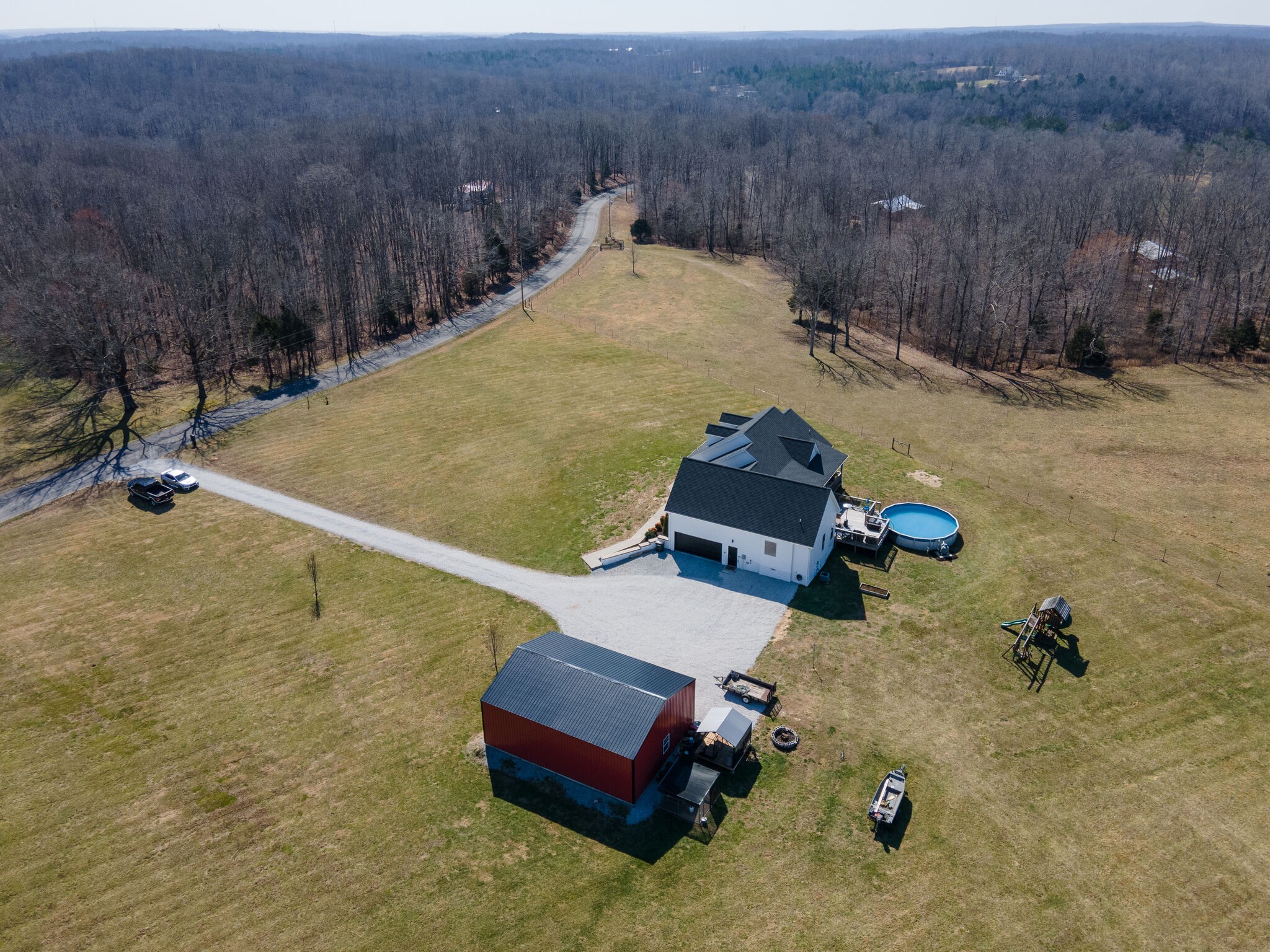 2822 Lock Hollow Road Dickson, TN 37055 - Photo 43 of 45 an aerial view of a tennis court