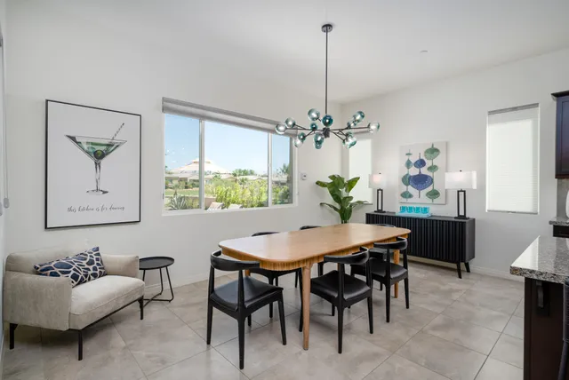 a lamp on a table in a room