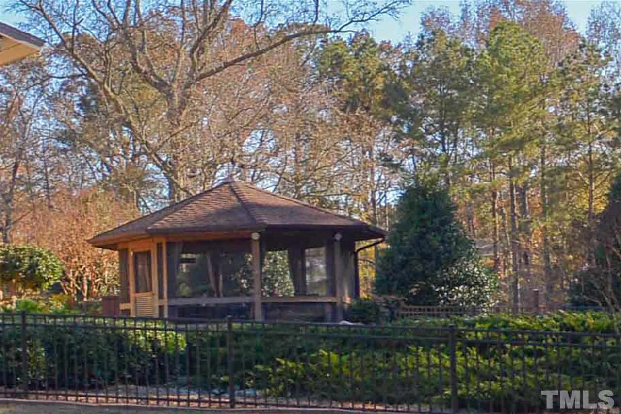 202 Clover Ridge Angier, NC 27501 - Photo 21 of 25 Spacious octagonal (8 sided) gazebo is 16’ in diameter, 8’ high at the sides, 12’ at peak in the center. The screened gazebo was custom built and is extremely sturdy.