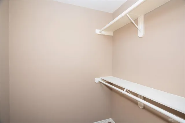 a close up view of racks on the wall