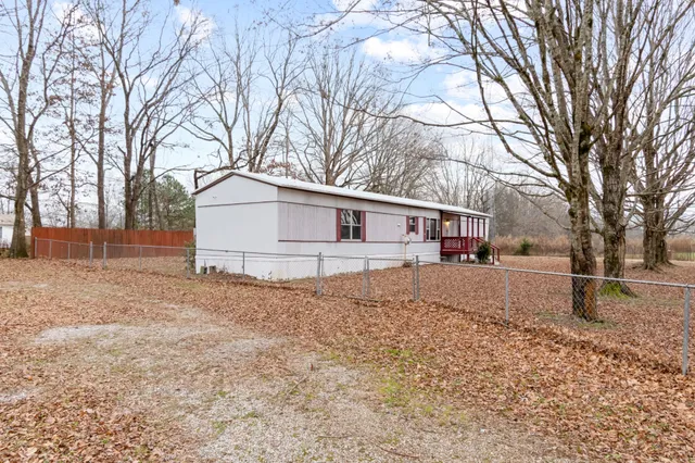 a white house that has a tree in front of it