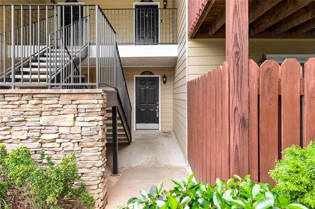 a view of front door of house