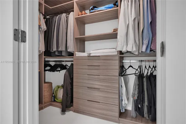a view of walk in closet