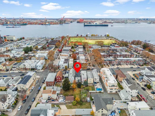 an aerial view of a city