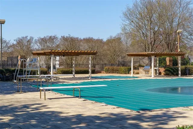 a view of outdoor space with seating