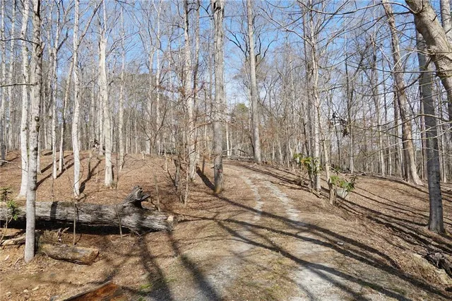 a backyard of a building with wooden fence