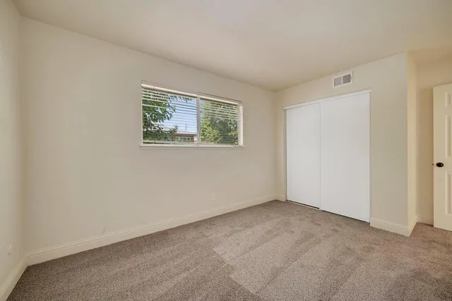 an empty room with a window