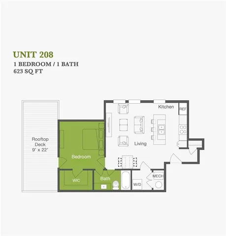 $1,475 | 800 South Welch Street, Unit 208, Denton, TX 76201