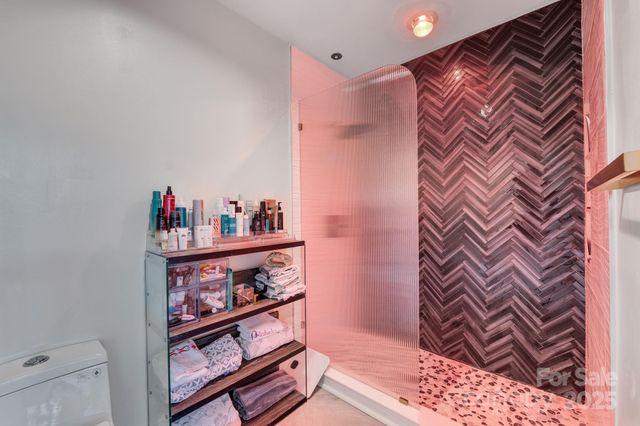 a balcony with furniture and a view