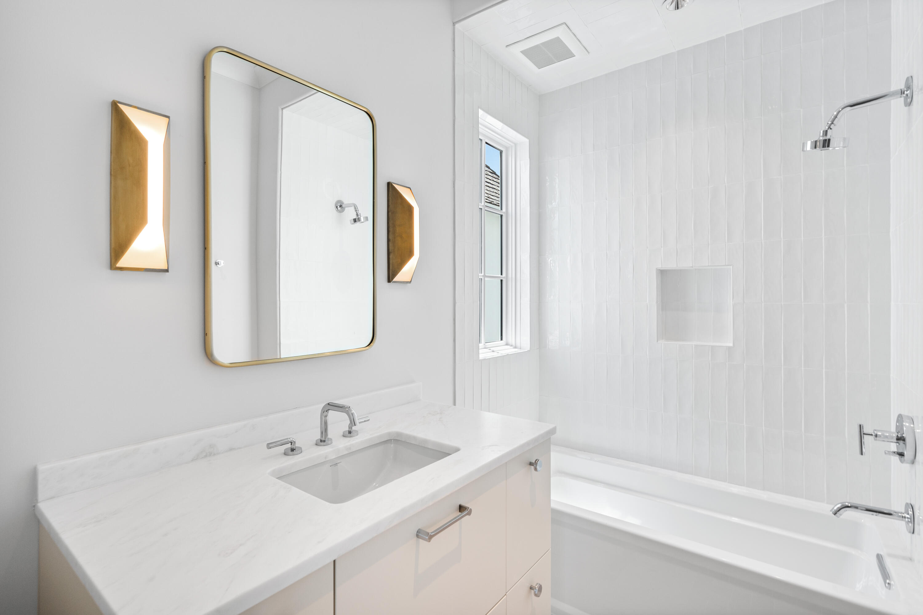 74 Elysee Ct Inlet Beach Inlet Beach, FL 32461 - Photo 29 of 46 a bathroom with a sink vanity tub and a mirror