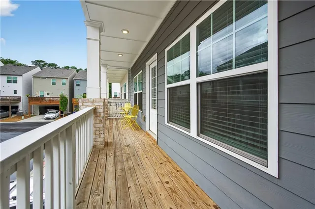 a view of balcony with couch