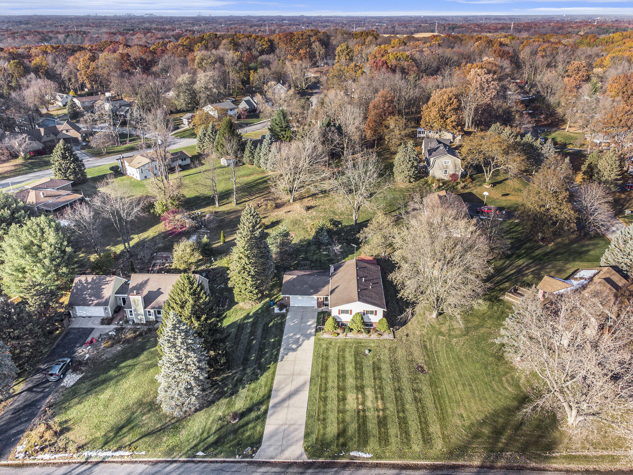 71 Tanglewood Trail Valparaiso, IN 46385 - Photo 28 of 46 an aerial view of residential houses with outdoor space