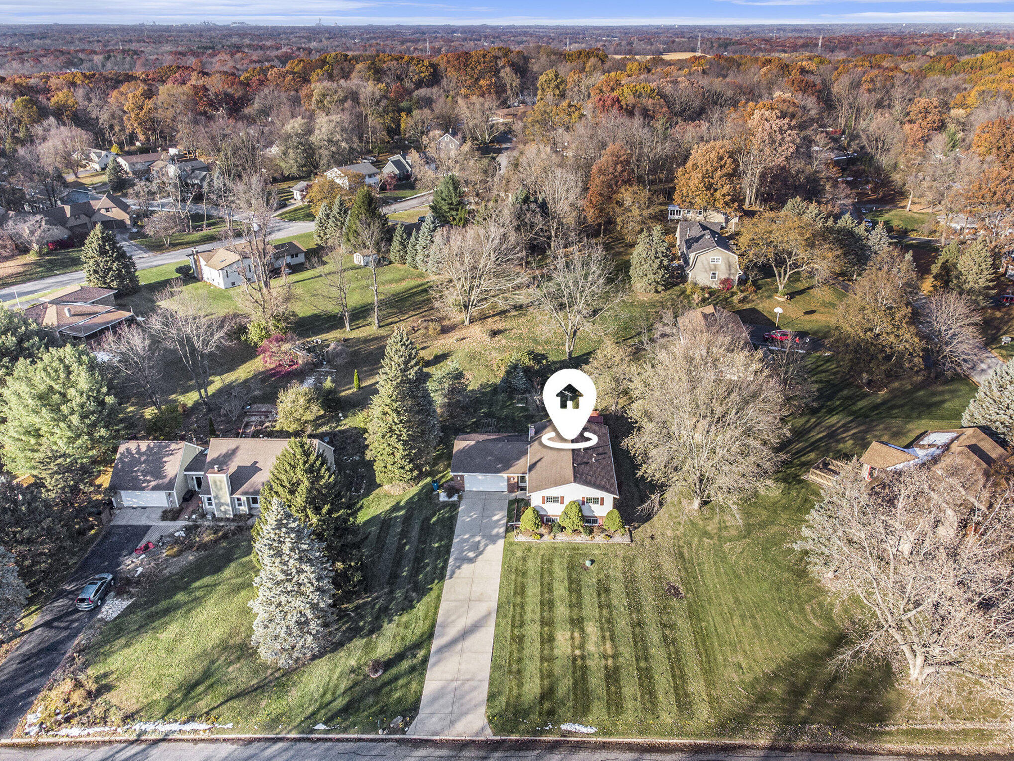 71 Tanglewood Trail Valparaiso, IN 46385 - Photo 29 of 46 an aerial view of a house with a yard