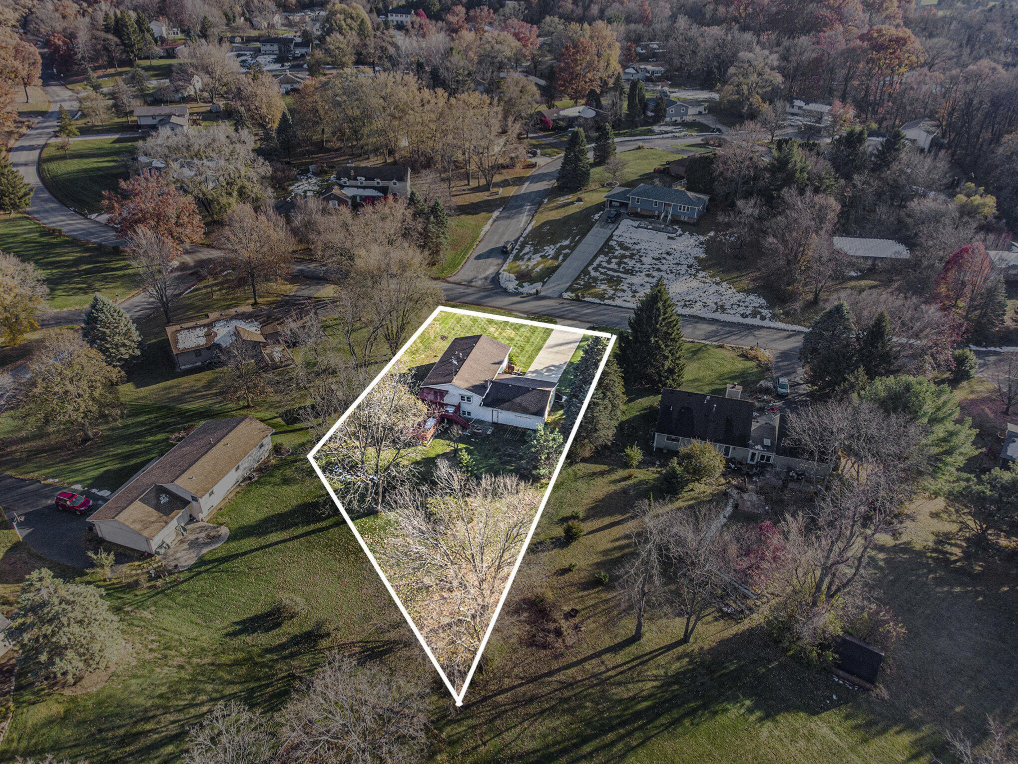 71 Tanglewood Trail Valparaiso, IN 46385 - Photo 32 of 46 an aerial view of house with outdoor space